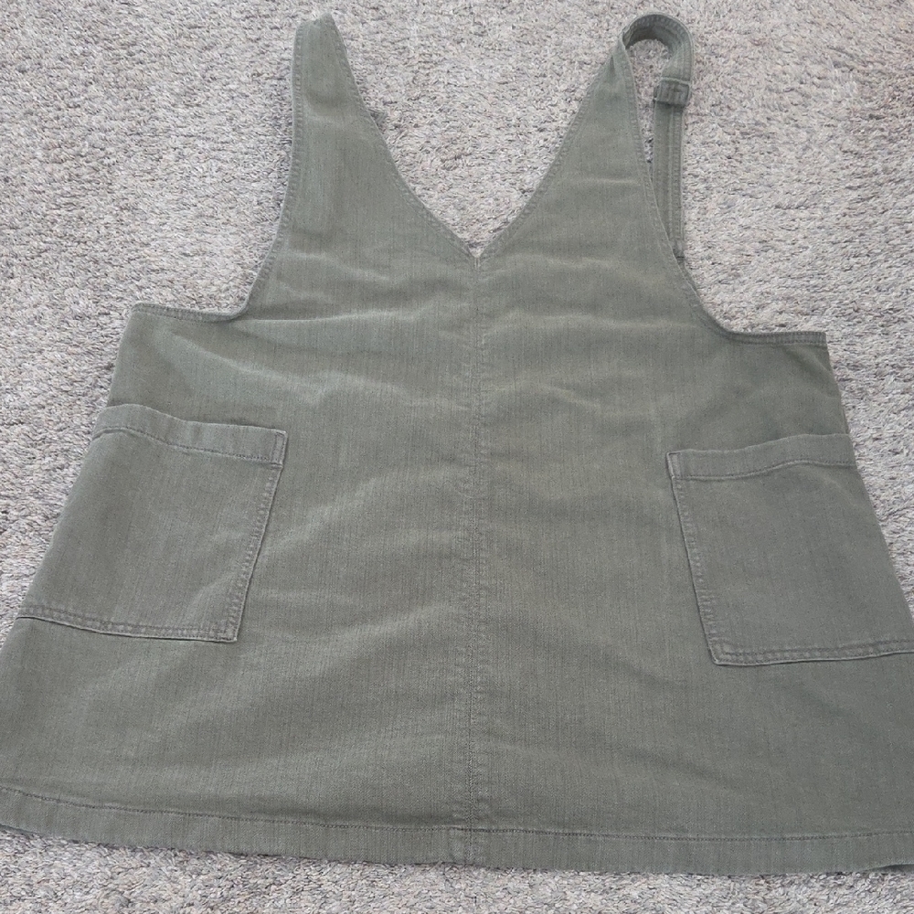 Aerie Olive Green Overall Dress